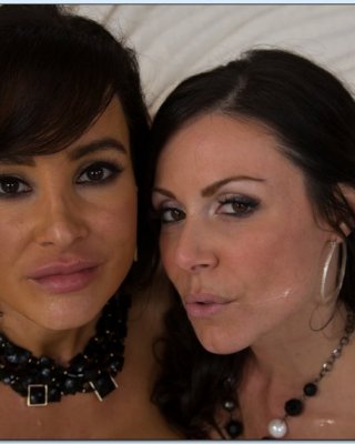 Stupendous MILFs Kendra Lust & Lisa Ann Sharing A Hard Dick And A Cumshot