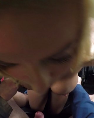 Unsatisfied Amateur Blonde Alexis Gives A Handjob And Sucks Balls In A Car