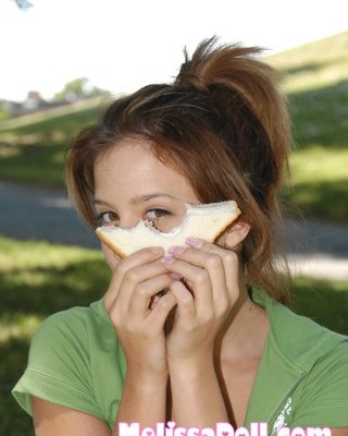 sweet Little Teen Posing At A Picnic