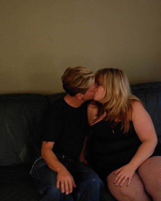 BBW In Black Sucks And Fucks A Horny Guy