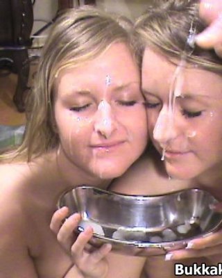 Piss Drinking By Two Blonde Babes Covered With Cum And Warm Piss