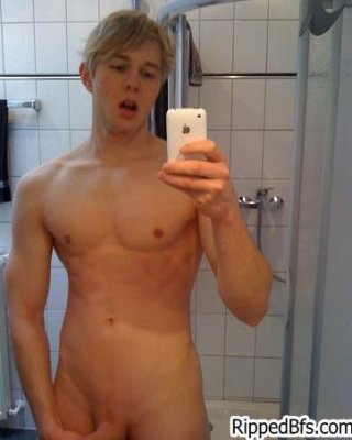 Hunk Dude Is Topless Showcasing His Big Upper Body