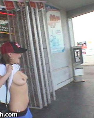 Laughing Layla Takes To Public Flashing Like An Energized Bunny