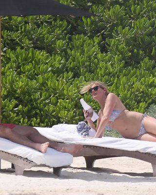 Kate Upton tanning her milky melons and ass in silver bikini at the beach in Mex #75190887