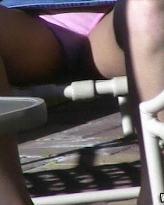 Telephoto Upskirt Panty Spy Catches Crotch Closeups