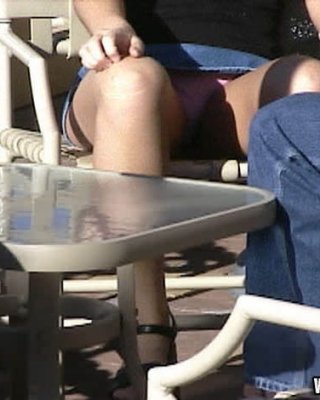 Telephoto Upskirt Panty Spy Catches Crotch Closeups