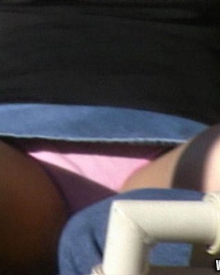 Telephoto Upskirt Panty Spy Catches Crotch Closeups