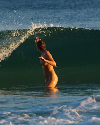 Arousing She would like to feel the warm sand on her naked overall body