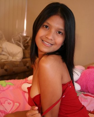 Cute Kat Young strips and pleases herself in her room #67741498