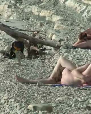 Fully Naked Girls At The Beach Drinking And Having Fun