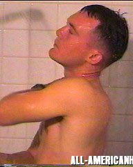 Army Stud Gets Cum On His Belly Then Showers It Off