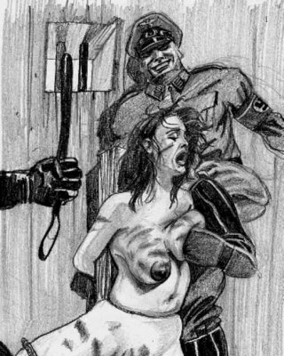 Extrem böse weibliche Bondage-Schmerz- und Fetisch-Kunstwerke
 #69648618
