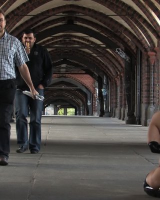 Blonde gets bondage and fucked in every hole outside #72138022