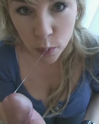 Wifey In A Blue Top Bj And Swallowing Cum