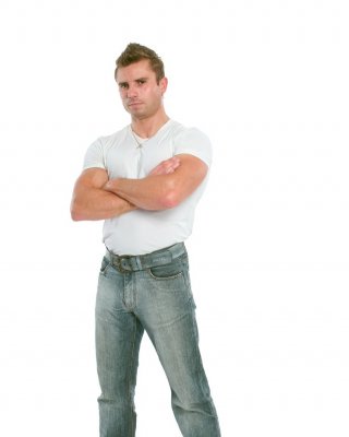 Blonde guy taking off his jeans and showing his dick #76981893