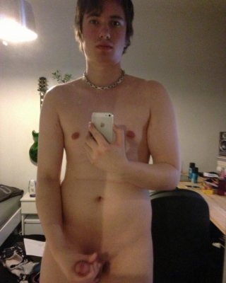 Naughty Twink With A Shaved Cock Self-shooting Nude