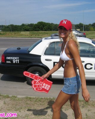 Melissa Midwest At The College World Series In A Nebraska Hat