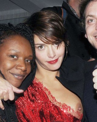 Emma De Caunes exposing her big tits and nipple slip #75348624