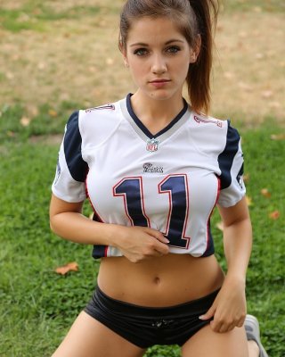 Sporty Football Fan Girl