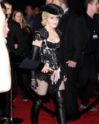 Madonna Cleavy Wearing A Slutty Outfit At The 57th Annual GRAMMY Awards In LA