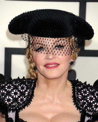 Madonna Cleavy Wearing A Slutty Outfit At The 57th Annual GRAMMY Awards In LA