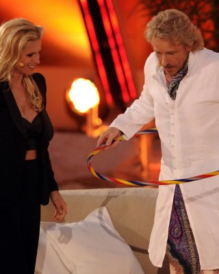 Michelle Hunziker busty in strapless top at 'Wetten dass...' summer edition broa #75347812
