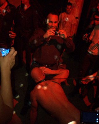 Patrick Rouge gets used and humiliated in front of a hundred horny men at the B #76936761