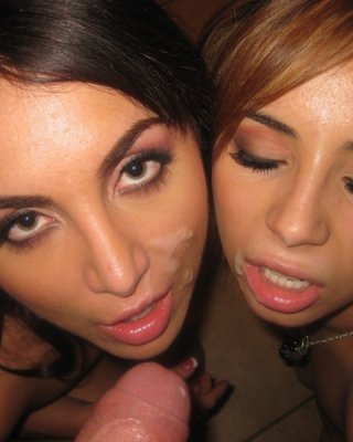 Two hot teens fuck and suck a cock then share cum like sisters #75849310