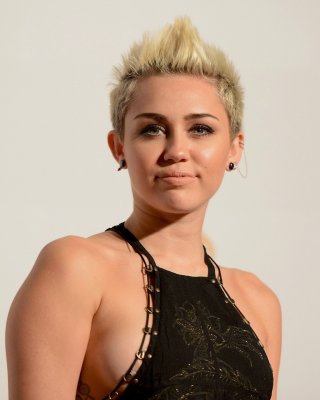 Miley Cyrus Showing Side Boob In A Black Partially See-thru Dress At Clive Davis