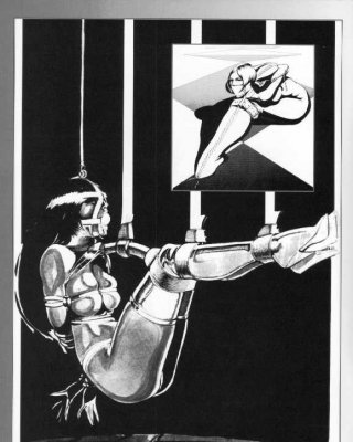 Vintage weiblichen Seil Bondage und Schmerz Kunstwerke
 #72082377