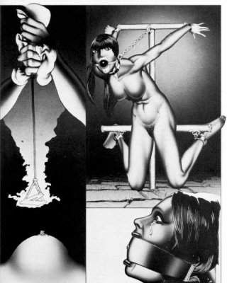 Vintage weiblichen Seil Bondage und Schmerz Kunstwerke
 #72082388