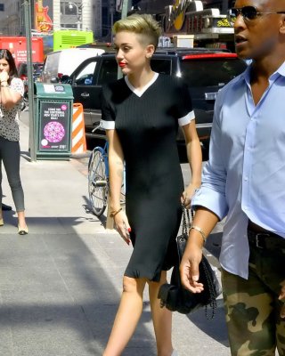 Miley Cyrus flashing her boobs braless in black transparent dress out in  NYC Porn Pictures, XXX Photos, Sex Images #3234333 - PICTOA