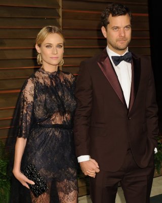 Diane Kruger Wearing A See Through Dress At The Vanity Fair Oscar Party In Holly