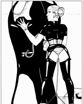 extreme and bizarre breast bondage art #69697040