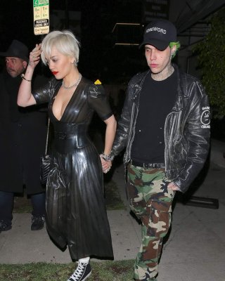 Rita Ora shows off her boobs and pokies braless in black seethru dress at The Ni #75170953
