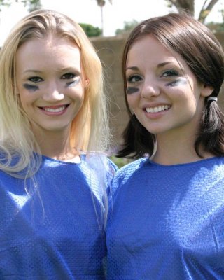 Jordan Capri And Her Girlfriends Playing Flag Football In Panties!