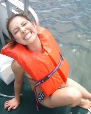 Real Amateur Teen Girl Boating Topless