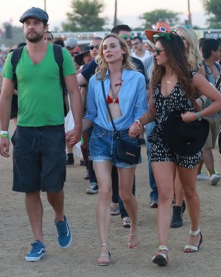 Nina Dobrev And Diane Kruger Cleavy And Leggy At Coachella Music Festival Weeken