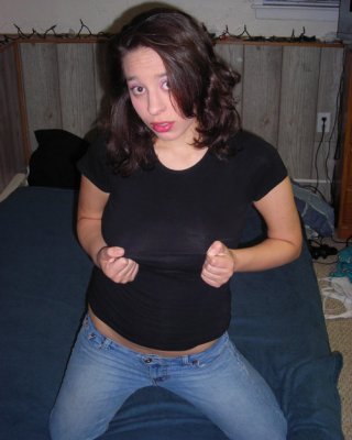 Busty Amateur Teen Showing Her Body And Spreading Her Pussy