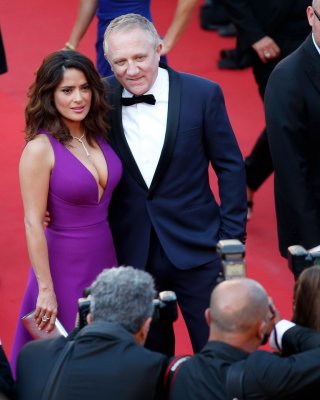 Salma Hayek Showing Huge Cleavage At The Carol Screening In Cannes