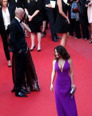 Salma Hayek Showing Huge Cleavage At The Carol Screening In Cannes