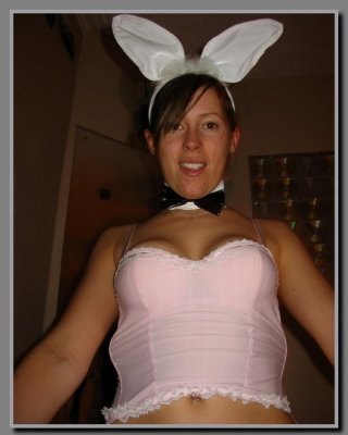 Amateur girlfriend dressed like a bunny sucking cock #77712167