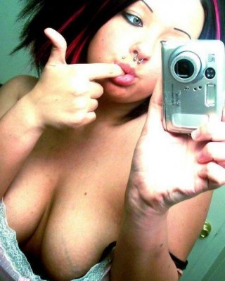Sizzling hot naughty heavy-chested punk babe selfshooting
 #68240771