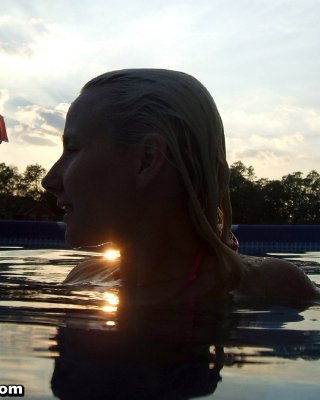 Get Underwater Shots Of Busty Pattycake Pulling Down Her Bikini Top And Bottoms