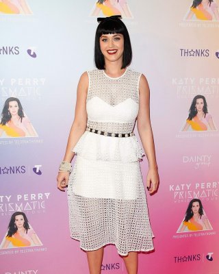 Katy Perry Busty Wearing A Partially See Through Dress At Telstra In Sydney