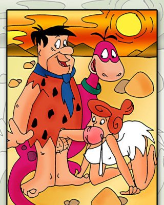 Boobie Lara Croft gets gangbanged by Fred Flintstone #69594180