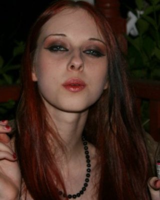 Redhead Goth Gal Liz Vicious Stripping At Night Spot