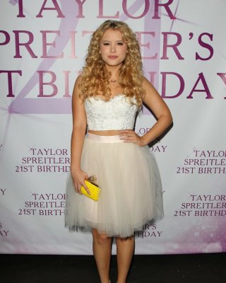 Taylor Spreitler Busty In White Belly Top And Short Skirt At Her 21st Birthday P