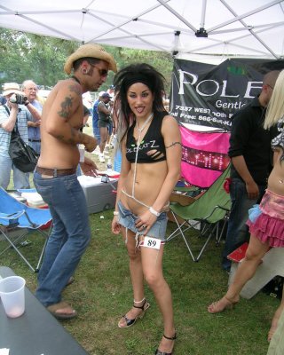 Drunken chicks flashing at public event #78914951