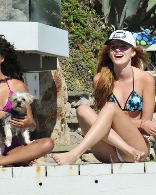 Bella Thorne Having Fun With Her Hot Friends In Tiny Bikinis At A Beach House In